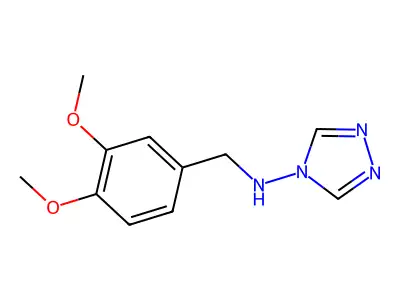 N-[(3,4-dimethoxyphenyl)methyl]-1,2,4-triazol-4-amine structure