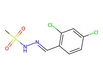 N-[(2,4-dichlorophenyl)methylideneamino]methanesulfonamide structure