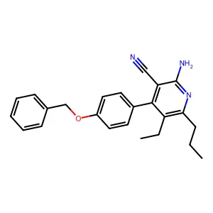 2-Amino-4-[4-(benzyloxy)phenyl]-5-ethyl-6-propylnicotinonitrile structure