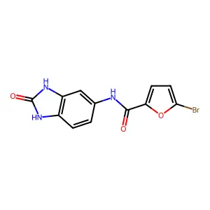 5-bromo-N-(2-oxo-1,3-dihydrobenzimidazol-5-yl)furan-2-carboxamide structure