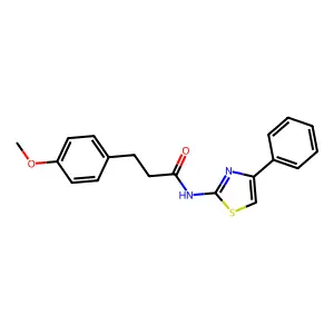 3-(4-methoxyphenyl)-N-(4-phenyl-1,3-thiazol-2-yl)propanamide structure