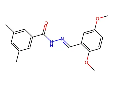 N-[(2,5-dimethoxyphenyl)methylideneamino]-3,5-dimethylbenzamide structure