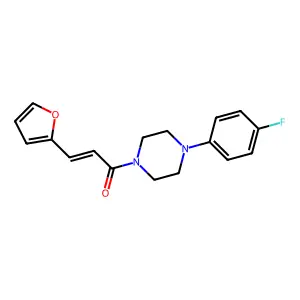 (2E)-1-[4-(4-fluorophenyl)piperazin-1-yl]-3-(furan-2-yl)prop-2-en-1-one structure