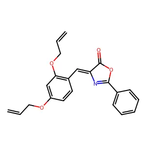 4-[2,4-bis(allyloxy)benzylidene]-2-phenyl-1,3-oxazol-5(4H)-one structure