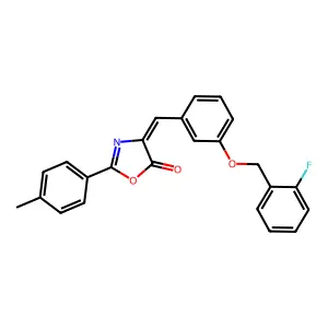 4-{3-[(2-fluorobenzyl)oxy]benzylidene}-2-(4-methylphenyl)-1,3-oxazol-5(4H)-one structure