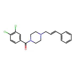 1-Cinnamyl-4-(3,4-dichlorobenzoyl)piperazine structure
