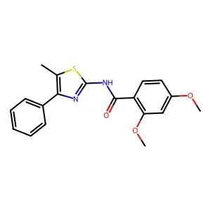 2,4-dimethoxy-N-(5-methyl-4-phenyl-1,3-thiazol-2-yl)benzamide structure