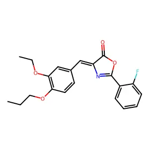 4-(3-ethoxy-4-propoxybenzylidene)-2-(2-fluorophenyl)-1,3-oxazol-5(4H)-one structure