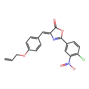 (4Z)-2-(4-chloro-3-nitrophenyl)-4-[(4-prop-2-enoxyphenyl)methylidene]-1,3-oxazol-5-one structure