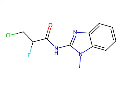 3-chloro-2-fluoro-N-(1-methyl-1H-benzimidazol-2-yl)propanamide structure