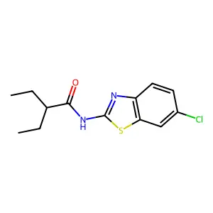 N-(6-chloro-1,3-benzothiazol-2-yl)-2-ethylbutanamide structure