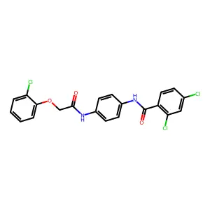 2,4-dichloro-N-[4-[[2-(2-chlorophenoxy)acetyl]amino]phenyl]benzamide structure
