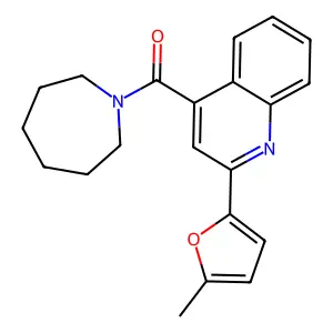 Azepan-1-yl[2-(5-methylfuran-2-yl)quinolin-4-yl]methanone structure