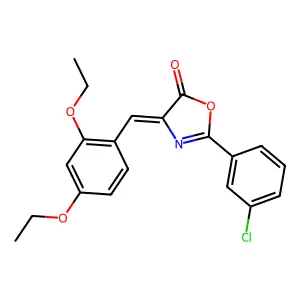 2-(3-chlorophenyl)-4-(2,4-diethoxybenzylidene)-1,3-oxazol-5(4H)-one structure