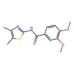 N-(4,5-dimethyl-1,3-thiazol-2-yl)-3,4-dimethoxybenzamide structure