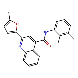 N-(2,3-dimethylphenyl)-2-(5-methylfuran-2-yl)quinoline-4-carboxamide structure
