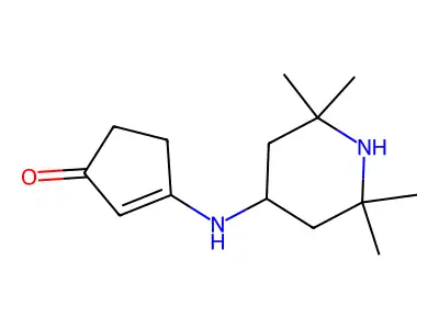 3-[(2,2,6,6-Tetramethylpiperidin-4-yl)amino]cyclopent-2-en-1-one structure