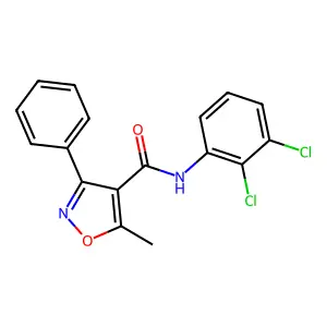N-(2,3-dichlorophenyl)-5-methyl-3-phenyl-1,2-oxazole-4-carboxamide structure
