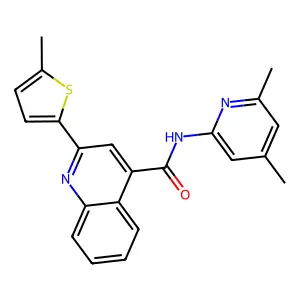 N-(4,6-dimethylpyridin-2-yl)-2-(5-methylthiophen-2-yl)quinoline-4-carboxamide structure