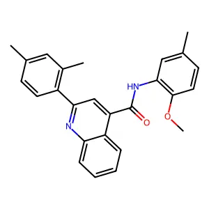 2-(2,4-dimethylphenyl)-N-(2-methoxy-5-methylphenyl)quinoline-4-carboxamide structure