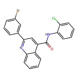 2-(3-bromophenyl)-N-(2-chlorophenyl)-4-quinolinecarboxamide structure