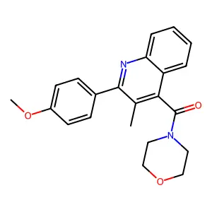 [2-(4-Methoxyphenyl)-3-methylquinolin-4-yl]-morpholin-4-ylmethanone structure