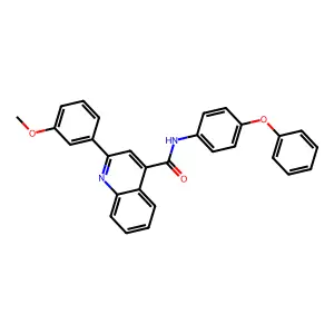 2-(3-methoxyphenyl)-N-(4-phenoxyphenyl)-4-quinolinecarboxamide structure