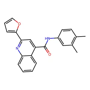 N-(3,4-dimethylphenyl)-2-(furan-2-yl)quinoline-4-carboxamide structure