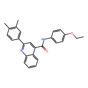 2-(3,4-dimethylphenyl)-N-(4-ethoxyphenyl)quinoline-4-carboxamide structure