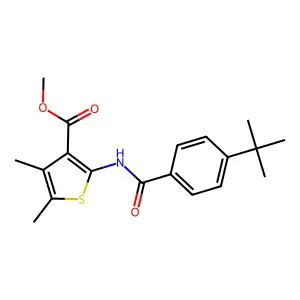 Methyl 2-[(4-tert-butylbenzoyl)amino]-4,5-dimethylthiophene-3-carboxylate structure