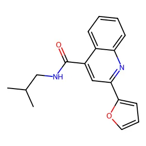 2-(furan-2-yl)-N-(2-methylpropyl)quinoline-4-carboxamide structure