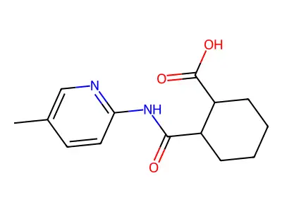 2-[(5-Methylpyridin-2-yl)carbamoyl]cyclohexanecarboxylic acid structure