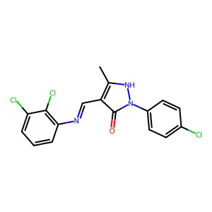 2-(4-chlorophenyl)-4-[(2,3-dichloroanilino)methylene]-5-methyl-2,4-dihydro-3H-pyrazol-3-one structure