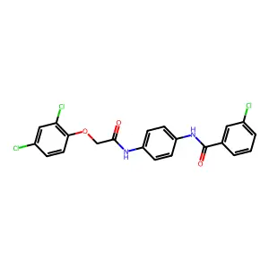 3-chloro-N-[4-[[2-(2,4-dichlorophenoxy)acetyl]amino]phenyl]benzamide structure