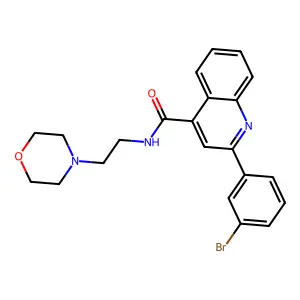 2-(3-bromophenyl)-N-[2-(morpholin-4-yl)ethyl]quinoline-4-carboxamide structure