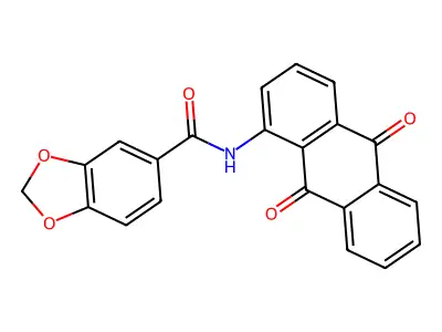 N-(9,10-dioxoanthracen-1-yl)-1,3-benzodioxole-5-carboxamide structure