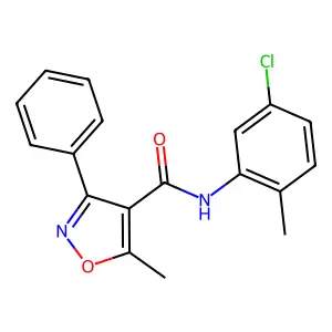 N-(5-chloro-2-methylphenyl)-5-methyl-3-phenyl-1,2-oxazole-4-carboxamide structure