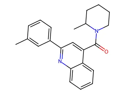 [2-(3-Methylphenyl)quinolin-4-yl]-(2-methylpiperidin-1-yl)methanone structure