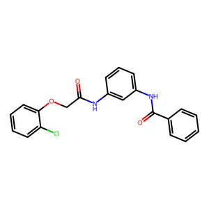 N-{3-[2-(2-chlorophenoxy)acetamido]phenyl}benzamide structure
