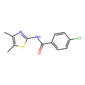 4-chloro-N-(4,5-dimethyl-1,3-thiazol-2-yl)benzamide structure