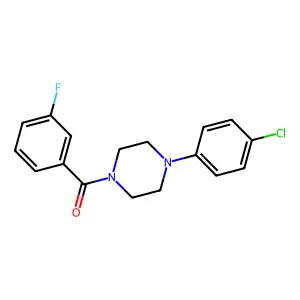 [4-(4-Chlorophenyl)piperazin-1-yl]-(3-fluorophenyl)methanone structure