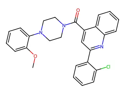 [2-(2-Chlorophenyl)quinolin-4-yl]-[4-(2-methoxyphenyl)piperazin-1-yl]methanone structure