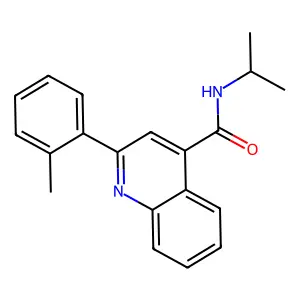2-(2-methylphenyl)-N-propan-2-ylquinoline-4-carboxamide structure