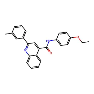 N-(4-ethoxyphenyl)-2-(3-methylphenyl)quinoline-4-carboxamide structure