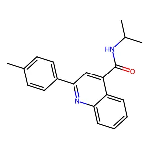 2-(4-methylphenyl)-N-propan-2-ylquinoline-4-carboxamide structure