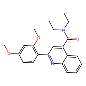 2-(2,4-dimethoxyphenyl)-N,N-diethylquinoline-4-carboxamide structure