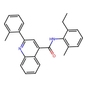 N-(2-ethyl-6-methylphenyl)-2-(2-methylphenyl)quinoline-4-carboxamide structure