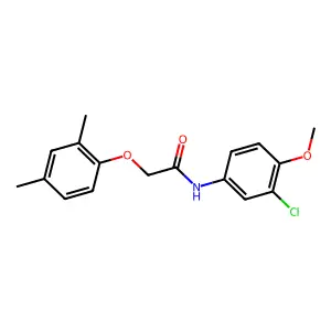 N-(3-chloro-4-methoxyphenyl)-2-(2,4-dimethylphenoxy)acetamide structure