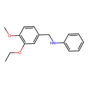 N-(3-ethoxy-4-methoxybenzyl)aniline structure