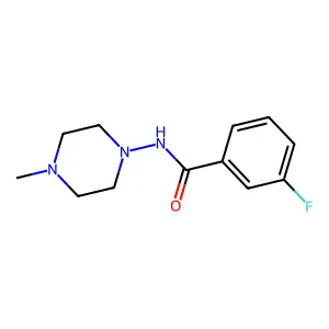 3-fluoro-N-(4-methylpiperazin-1-yl)benzamide structure